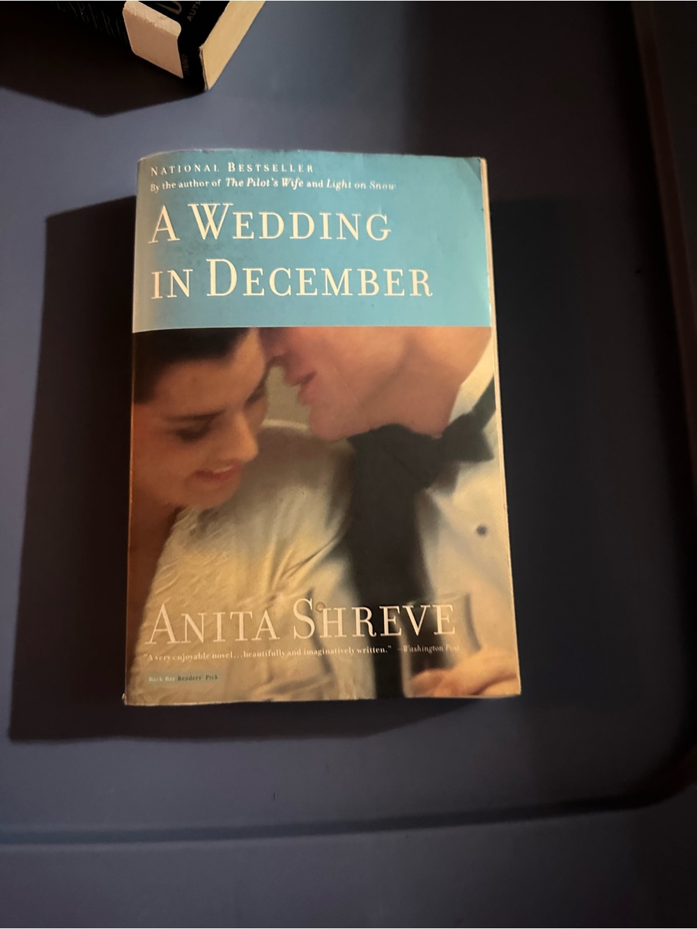 A Wedding in December by Anita Shreve - Blue Cover Paperback